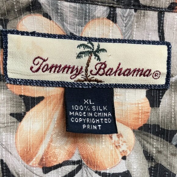 Tommy Bahama 100% Silk Hawaiian Shirt Copyrighted Print Button Up Mens Size XL - Picture 5 of 16